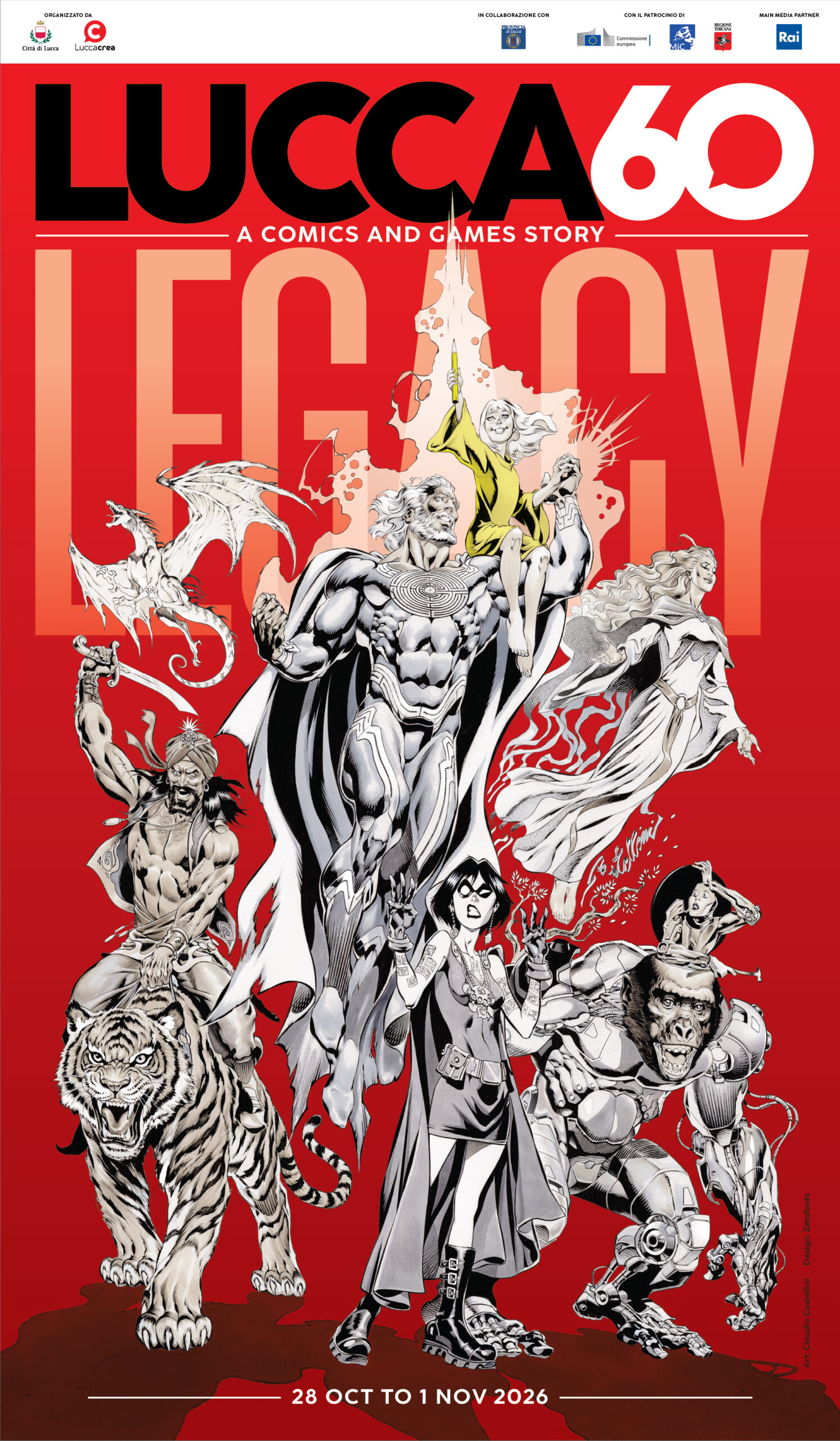Lucca Comics & Games 2026 Lucca60 Legacy Poster